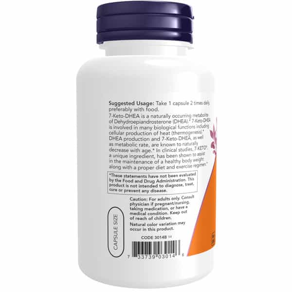 Now Foods Supplements | 7-Keto (Dhea Acetate-7-One) 100 Mg | Weight Management* | 120 Veg Capsules
