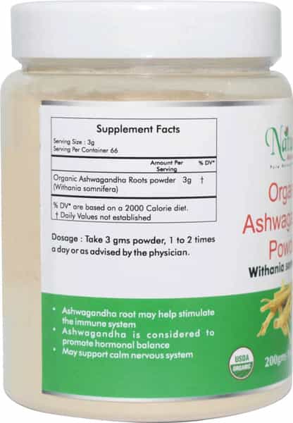 Naturz Ayurveda Organic Ashwagandha Powder - 200 Gms