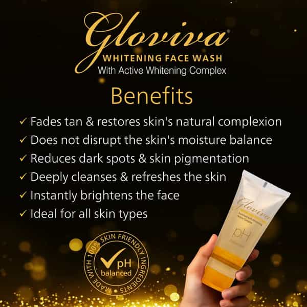 Gloviva Whitening Face Wash 100 Ml | Berberry & Green Tea | Paraben Free (Pack Of 3)