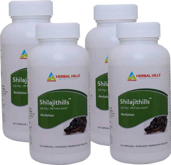 Herbal Hills Shilajithills 120 Capsules - Pack Of 4