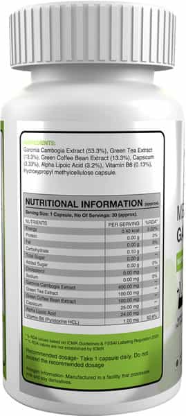 Genetic Nutrition - Mega Garcinia Cambogia 30 Capsules