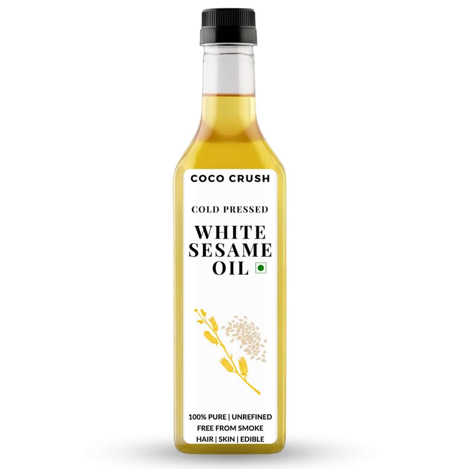Cold Pressed White Sesame Oil | 100% Natural | Hair | Face | Body | Baby Massage 1000 Ml