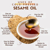 Cold Pressed White Sesame Oil | 100% Natural | Hair | Face | Body | Baby Massage 1000 Ml