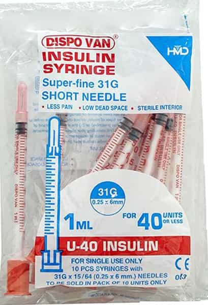 Dispo Van Insulin Syringe- 31G Needle