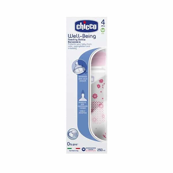 Chicco Wellbeing Pp Pink Bottle 250 Ml