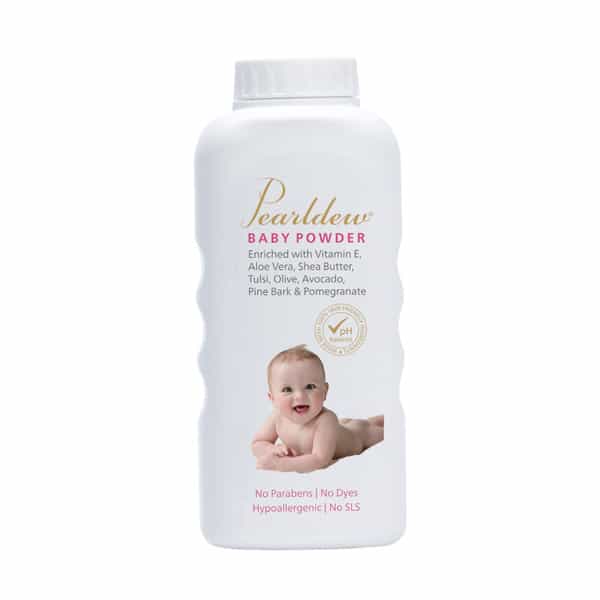 Pearldew Baby Powder 200 Gm | With Tulsi | Neem | Aloe Vera | Shea Butter (Pack Of 4)
