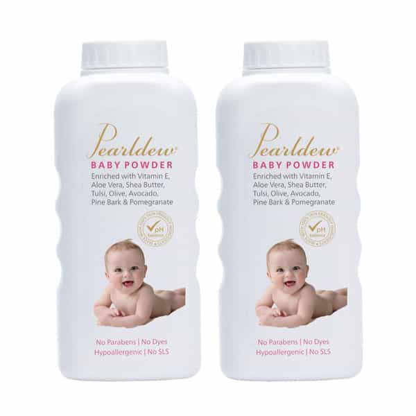 Pearldew Baby Powder 200 Gm | With Tulsi | Neem | Aloe Vera | Shea Butter (Pack Of 4)