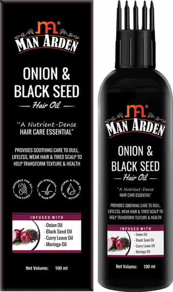 Man Arden Onion & Black Seed Hair Oil For Men For Dull Curry Leave Moringa Oil 100 Ml