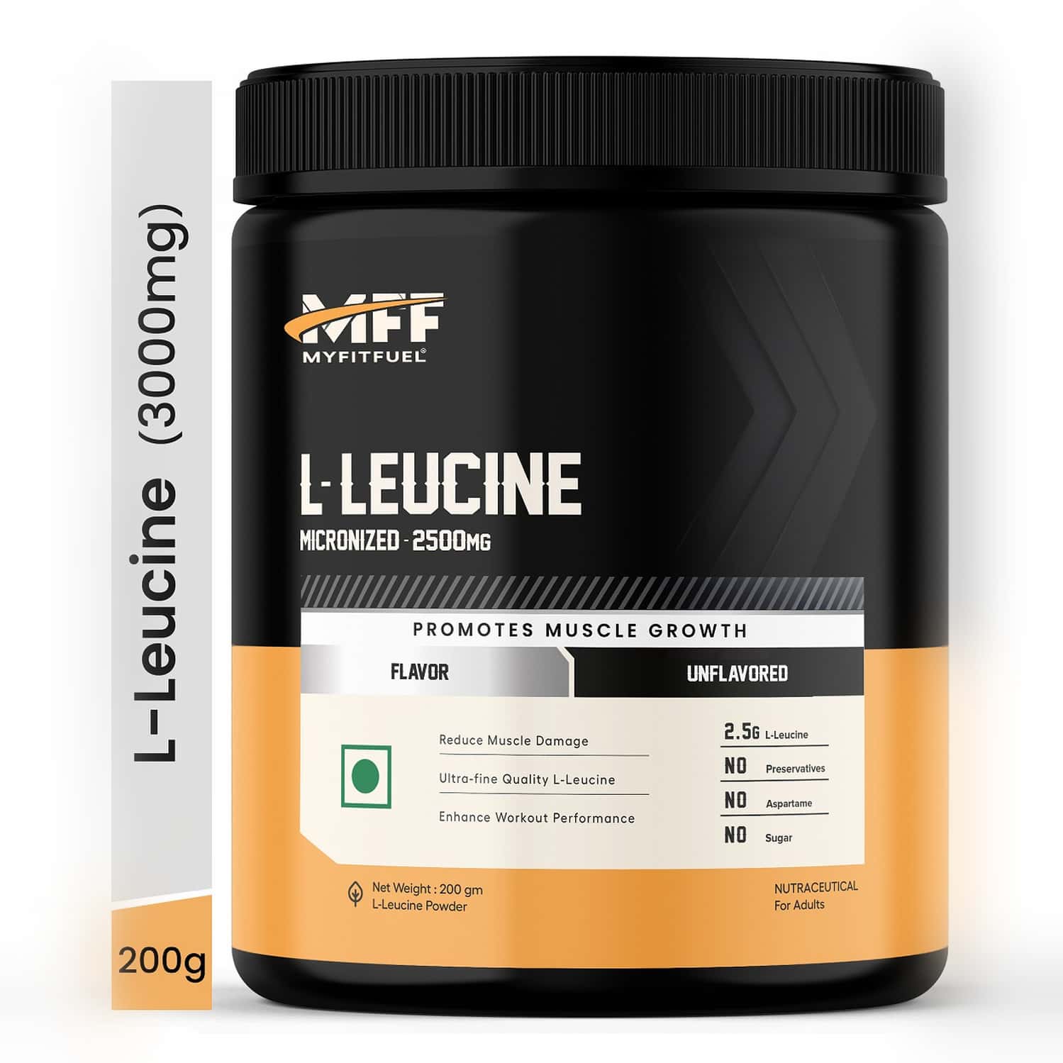 Myfitfuel L-leucine (0.44 Lbs) 200 Gm (unflavored)| Amino Acid