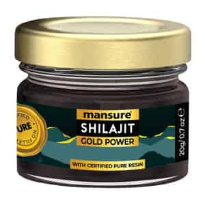 Mansure Shilajit Gold Power Resin With Swarna Bhasma | Ashwagandha | Gokhru And Kali Musli - 20g