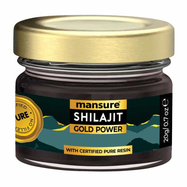 Mansure Shilajit Gold Power Resin With Swarna Bhasma | Ashwagandha | Gokhru And Kali Musli - 20G