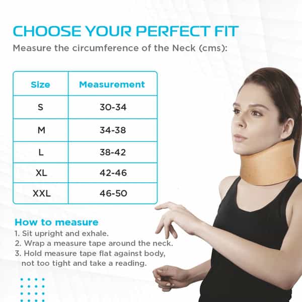 Vissco Cervical Collar Soft | Neck Support For Cervical Spine & Pain Relief - Xxl (Beige)
