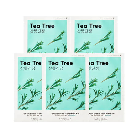 Missha Airy Fit Sheet Mask [Tea Tree] - Pack Of 5