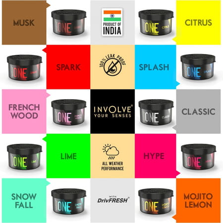 Involve One Snow Fall Organic Car Perfume - Fiber Air Freshener - Interior Car Perfume - Ione09