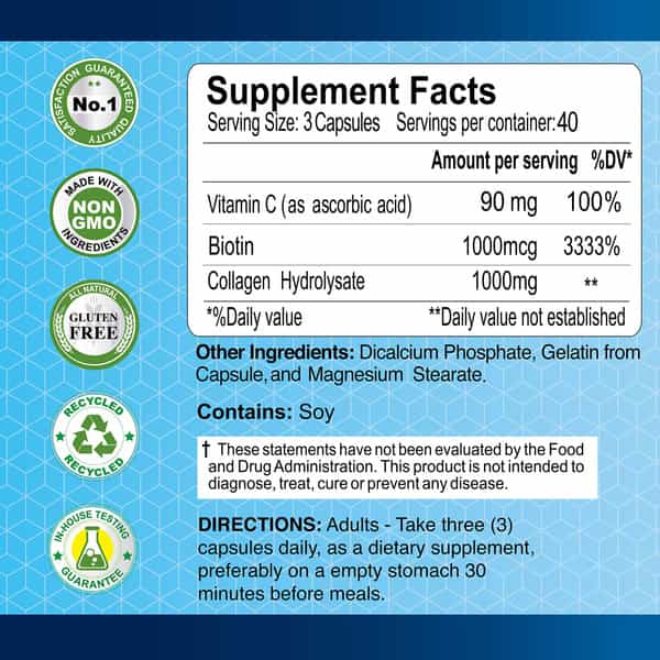 Alfa Vitamins Collagen Hydrolysate | 120 Capsules