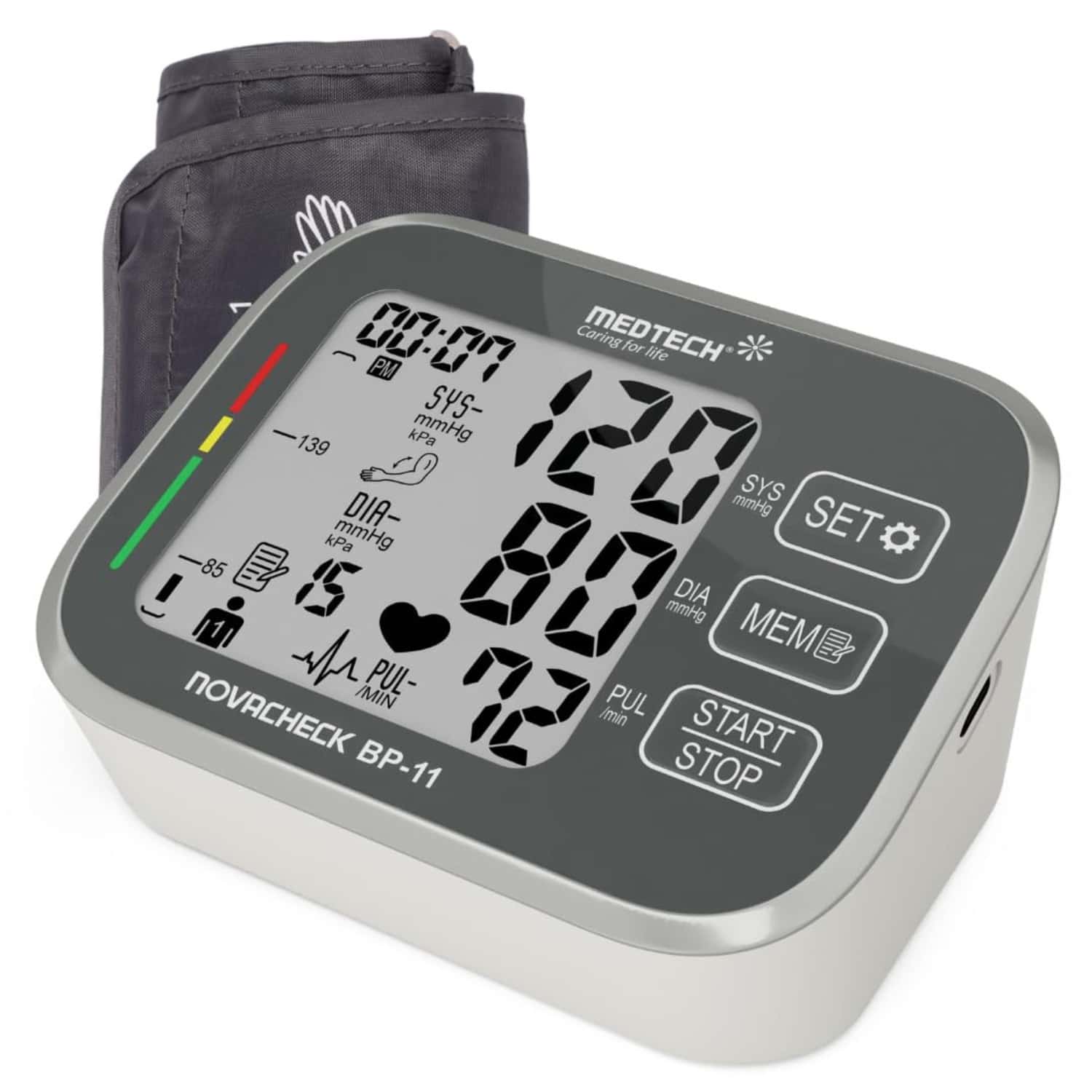 Medtech Bp11 Fully Automatic Portable Digital Blood Pressure Monitor With Smart Mdd Technology