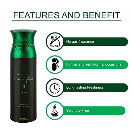 Ajmal 1 Distraction For Unisex 1 Sacrifice Ii For Men &1 Wisal For Women Deo Each 200ml Combo Pack 3