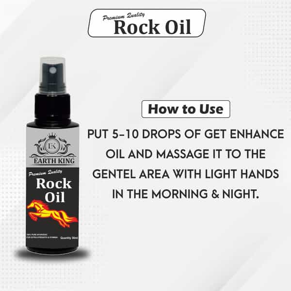 Earth King Rock Oil | Long Time | Penis Growth & Sexual Wellness & Performance|Men|30Ml Pack Of 2