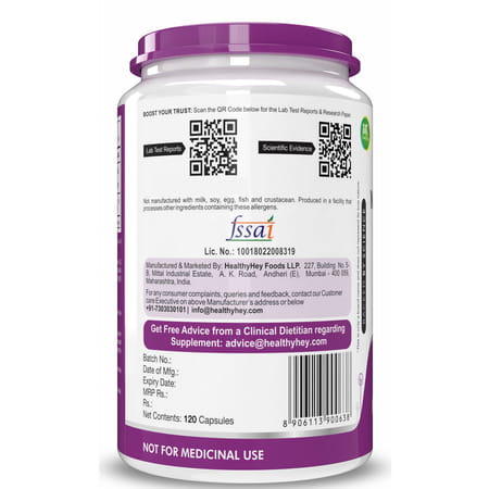 Healthyhey Nutrition Natural Vitamin K2 + Natural D3 120 Veg. Capsules