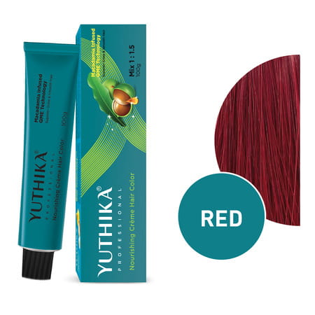 Yuthika Professional Creme Hair Color Red 100gm | Permanent Hair Colour | Unisex | Professional
