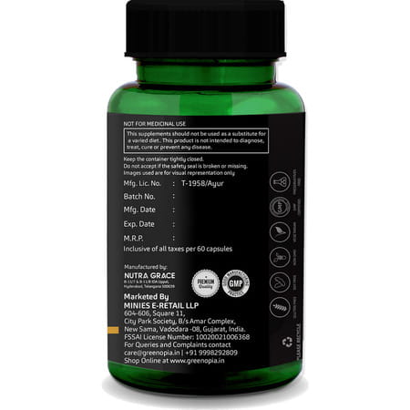 Greenopia Haldi (Turmeric) 60 Liquid Filled Vegetarian Capsules