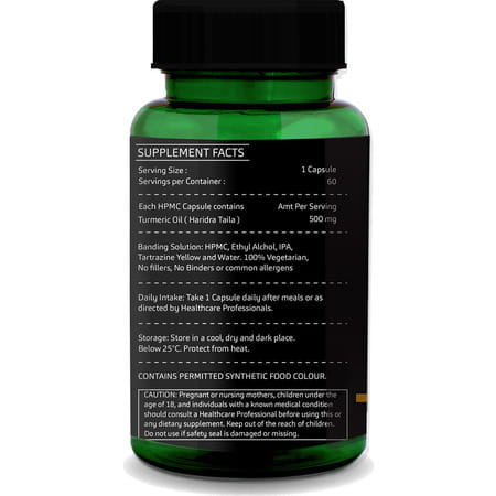 Greenopia Haldi (Turmeric) 60 Liquid Filled Vegetarian Capsules