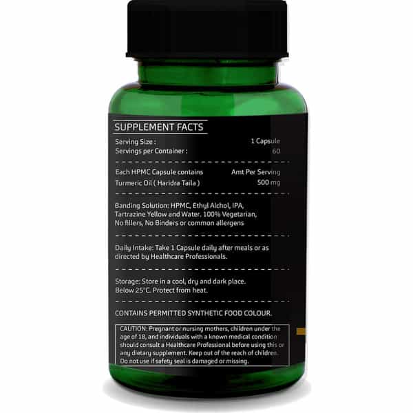 Greenopia Haldi (Turmeric) 60 Liquid Filled Vegetarian Capsules