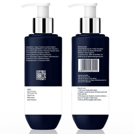Dermistry 5% Aha 2% Bha Exfoliating Tan Detan Removal Body Wash For All And Strawberry Skin 200ml