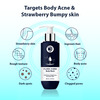Dermistry 5% Aha 2% Bha Exfoliating Tan Detan Removal Body Wash For All And Strawberry Skin 200Ml