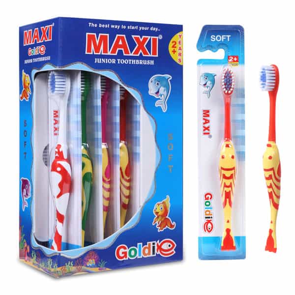 Maxi Goldie Junior Soft Toothbrush (Pack Of 12)
