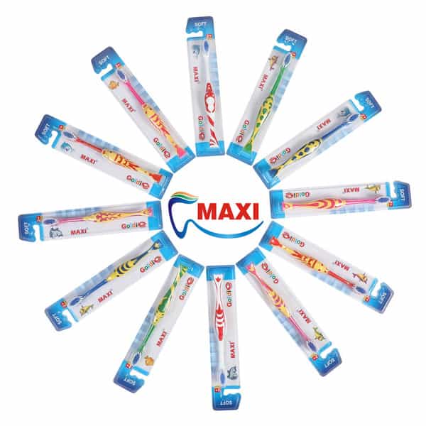 Maxi Goldie Junior Soft Toothbrush (Pack Of 12)