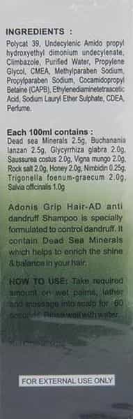 Grip Hair Ad Anti Dandruff Bottle Of 15O Ml Shampoo