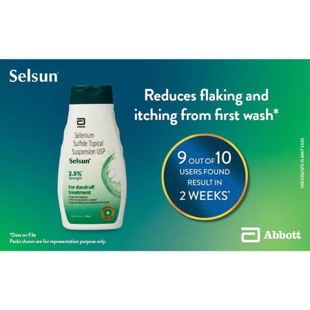 Selsun 2.5% Topical Suspension For Anti Dandruff | Reduces Flaking And Itching | 200ml