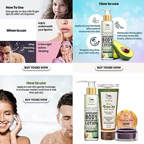 Tnw The Natural Wash Hand And Foot Cream | Green Tea Face Wash & Body Lotion Avocado