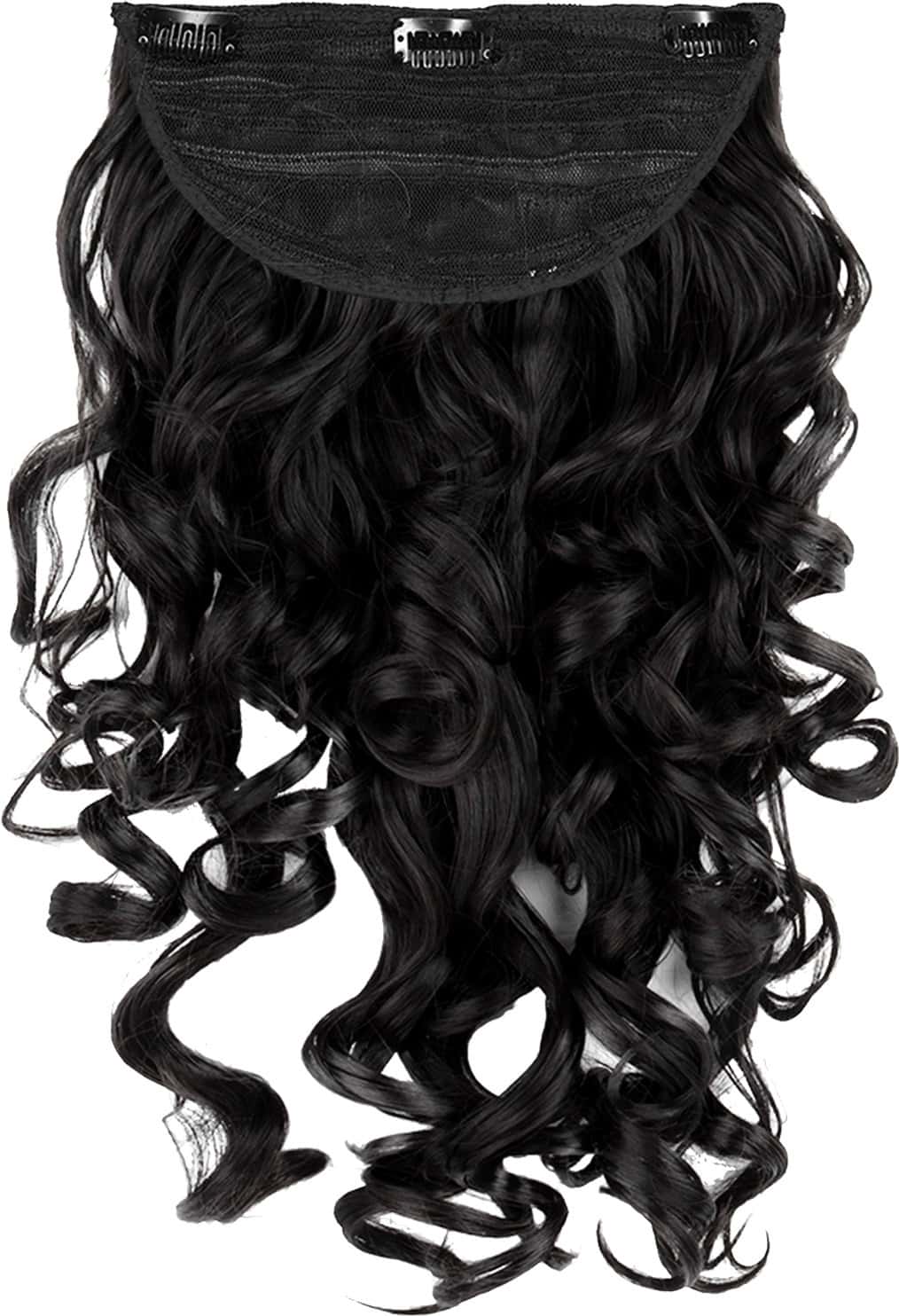 Streak Street Clip-In 18'' Step Curls Natural Black Hair Extensions