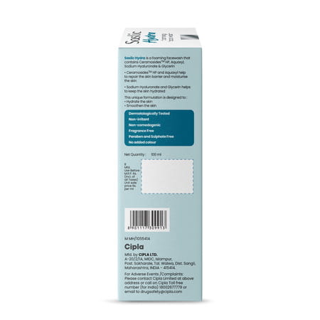 Saslic Hydra Cream To Foam Foaming Face Wash | Bottle | 100Ml
