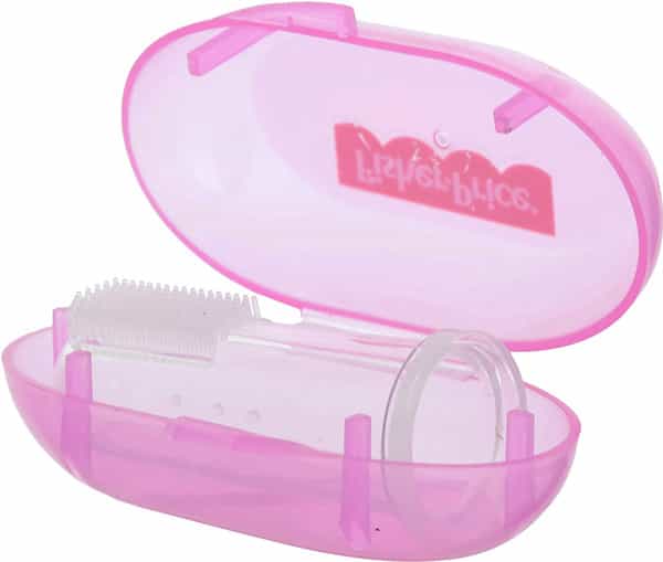 Fisher Price Silicone Baby Finger Brush With Case One Size Pink