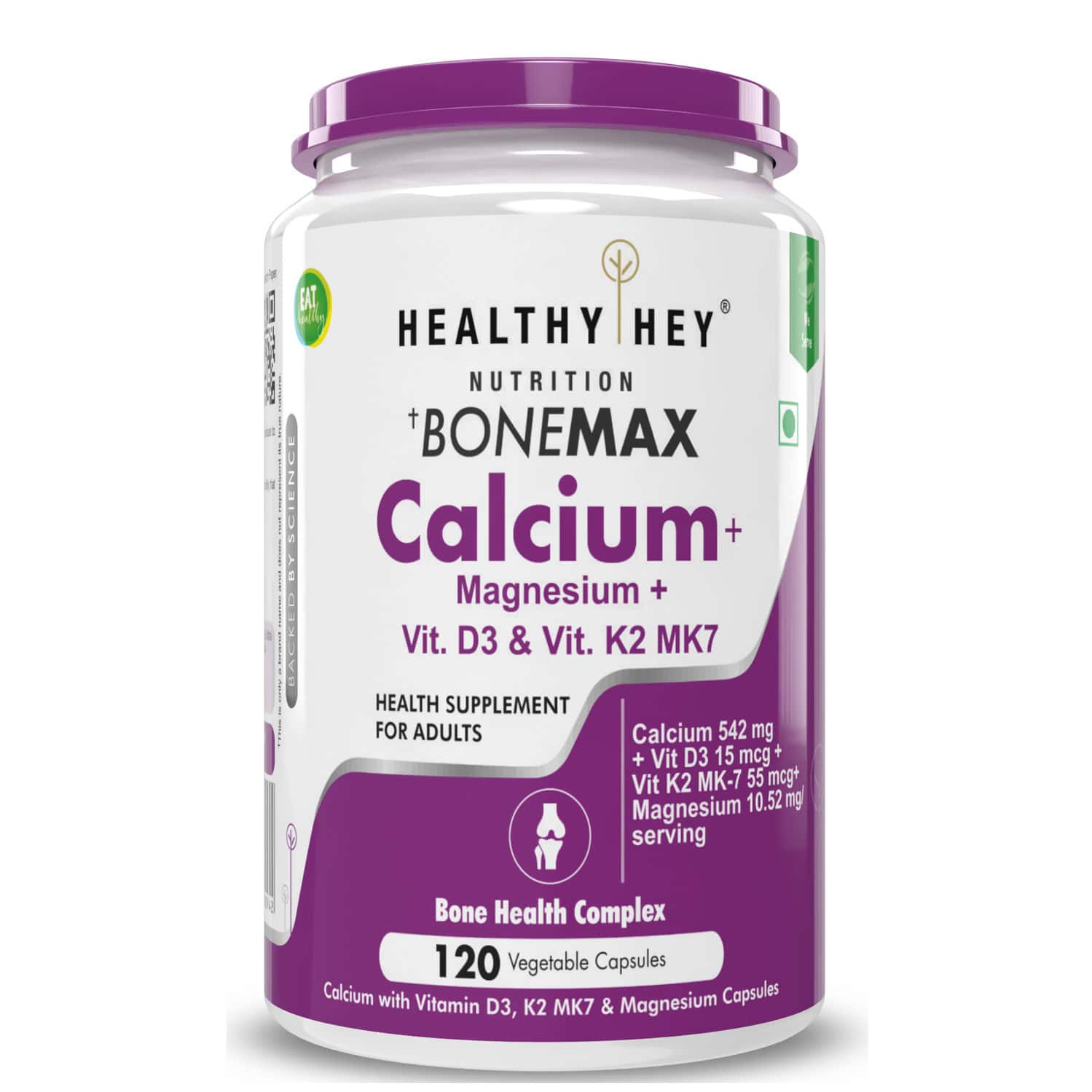 Healthyhey Nutrition Calcium With Magnesium Vitamin D3 &-bonemax-120 Capsules
