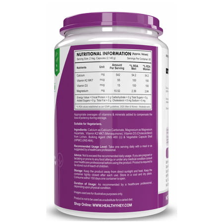 Healthyhey Nutrition Calcium With Magnesium Vitamin D3 &-Bonemax-120 Capsules
