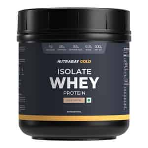 Nutrabay Gold 100% Whey Protein Isolate|26g Protein|muscle Support & Recovery|cold Coffee|500g