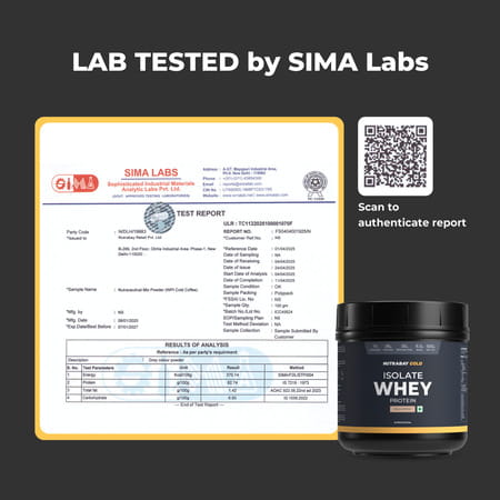 Nutrabay Gold 100% Whey Protein Isolate|26g Protein|Muscle Support & Recovery|Cold Coffee|500g