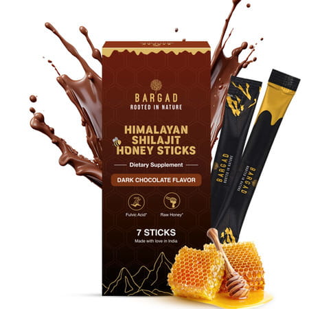 Bargad Himalayan Shilajit Honey Sticks: Dark Chocolate Flavor - 7n