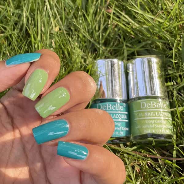 Debelle Gel Nail Polish Gift Set Of 2 Mystique Green | Royale Cocktail - 16 Ml(8 Ml Each)