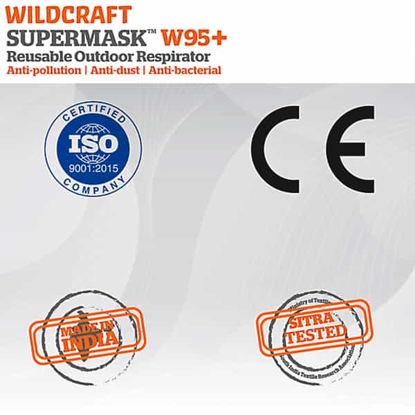 Wildcraft Supermask W95+ Reusable Outdoor Respirator Mask Anti-Dust Anti-Bacterial Anti-Pollution M