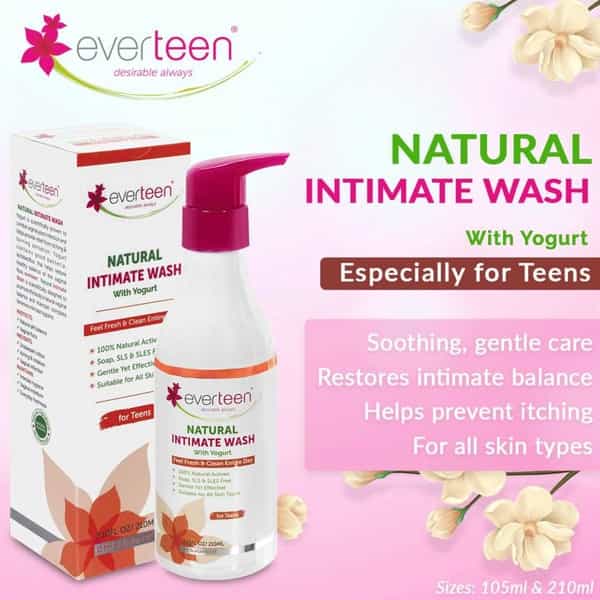 Everteen Yogurt Natural Intimate Wash For Feminine Intimate Hygiene In Teens 1 Pack- 210Ml