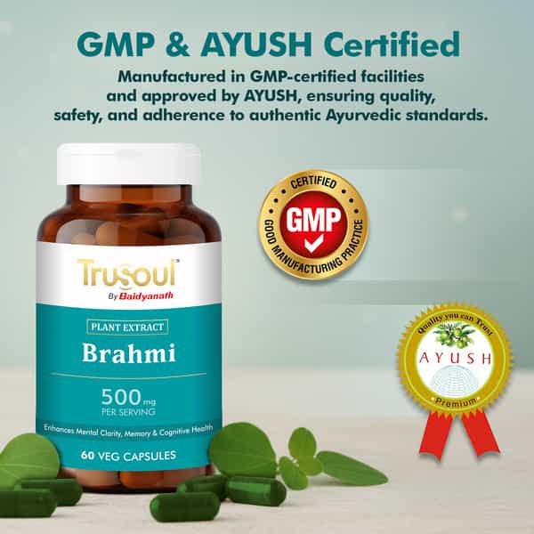 Baidyanath Trusoul Brahmi Capsules 60S | Memory & Focus Support