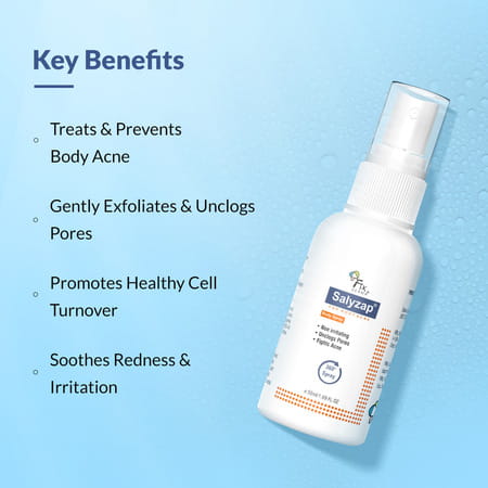 Fixderma 2% Salicylic Acid Salyzap Body Acne Spray For Acne On Back | Shoulders & Chest 50Ml