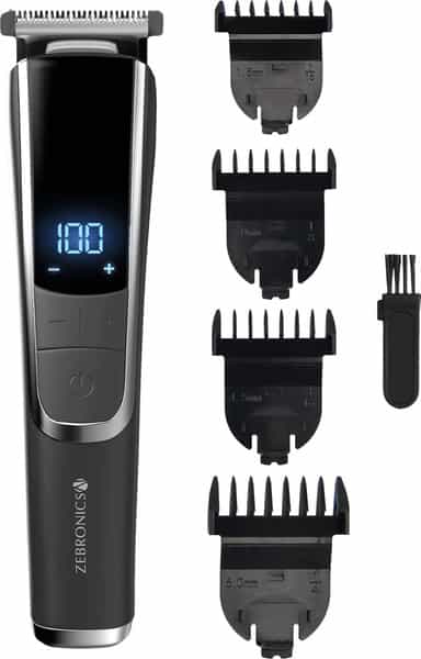 Zebronics Zeb-Ht105 Corded/Cordless Trimmer With Up To 90 Mins Usb Fast Charge(Black+Metallic Grey)