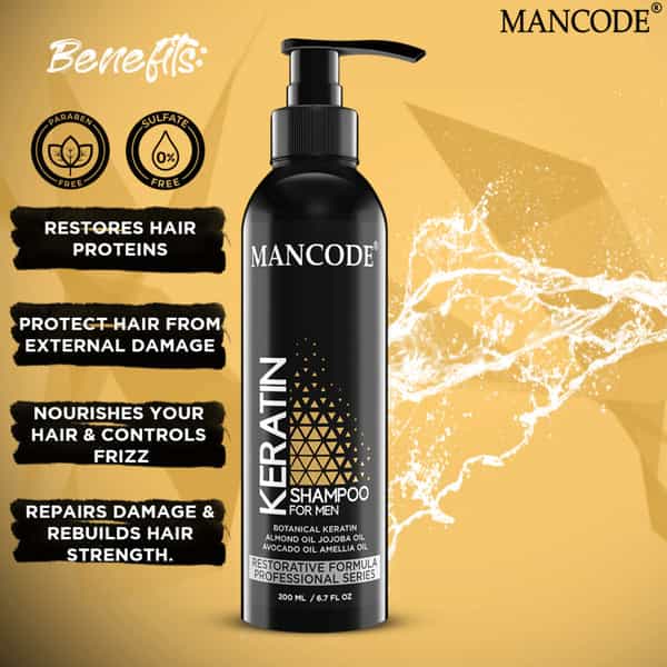 Mancode Keratin Shampoo 200Ml