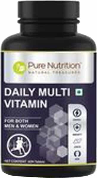 Pure Nutrition Daily Multivitamin - For Men & Women - Immunity Energy & Skin Health - 60 Tablets